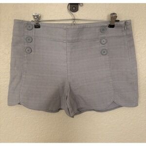Loft Riviera Shorts Light Gray Double-Button Front size 10‎